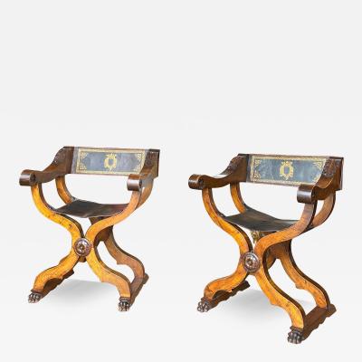 Tuscan folding chairs Circa 1860