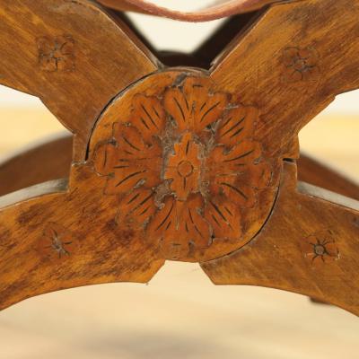 Tuscan inlaid folding chairs Circa 1860