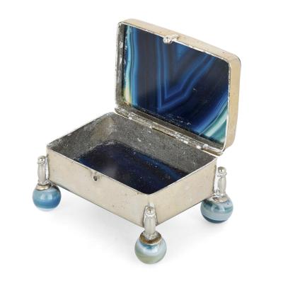 Twenty two miniature boxes mounted with silvered and gilt metal