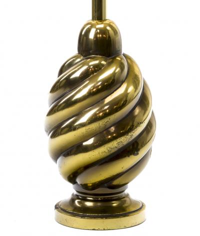 Twisted brass secession awesome pair of lamp