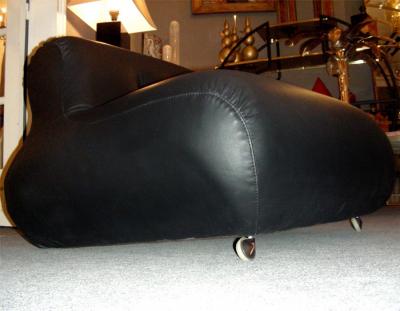 Two 1970 1980 leather armchairs by Bellini