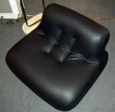 Two 1970 1980 leather armchairs by Bellini