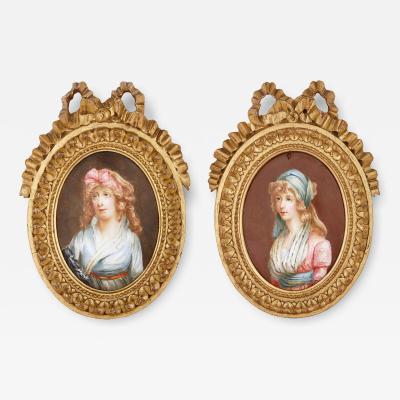 Two 19th Century Limoges enamel portrait plaques