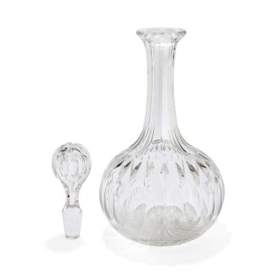 Two 20th century English glass decanters