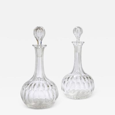 Two 20th century English glass decanters