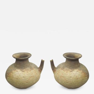 Two Ancient Khmer Tribal Urns Amphoras