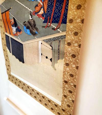 Two Antique Japanese Hanging Scroll Paintings