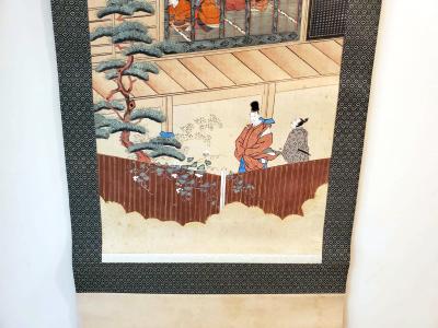 Two Antique Japanese Hanging Scroll Paintings