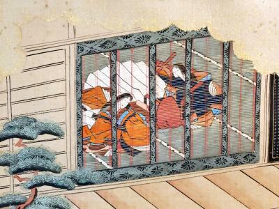 Two Antique Japanese Hanging Scroll Paintings