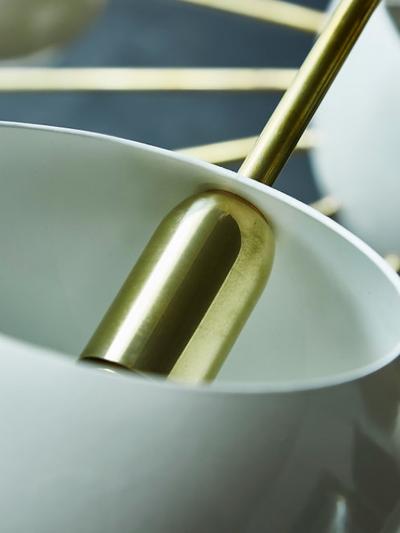 Two Big Enameled Metal Candlestick