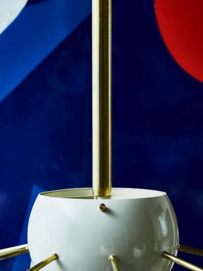 Two Big Enameled Metal Candlestick