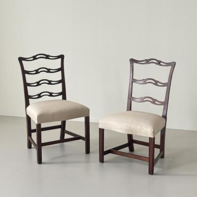 Two Chippendale style side chairs United States mid to late 18th century