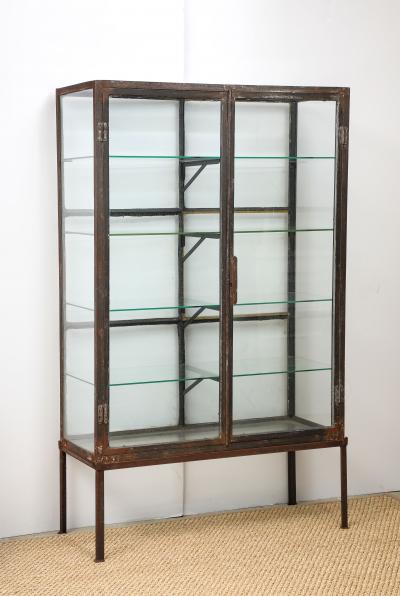 Two Door glass and Iron Vitrine