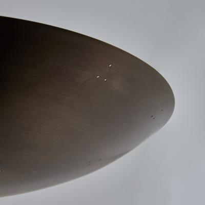 Two Enlighten Rey 20 Perforated Patinated Brass Dome Ceiling Lamp