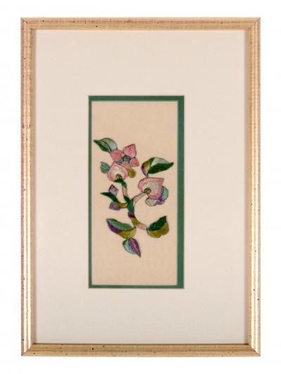 Two Framed Chinese Antique Textile Fragments Qing Dynasty Provenance