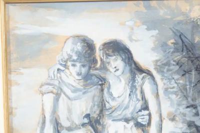 Two Framed Gouaches By Dewitt McClellan Lockman