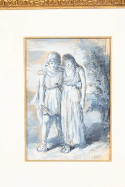 Two Framed Gouaches By Dewitt McClellan Lockman