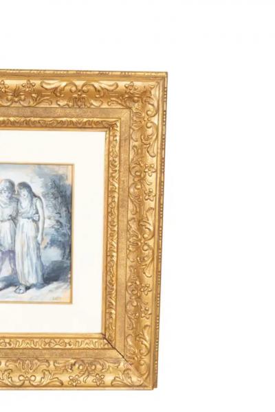 Two Framed Gouaches By Dewitt McClellan Lockman