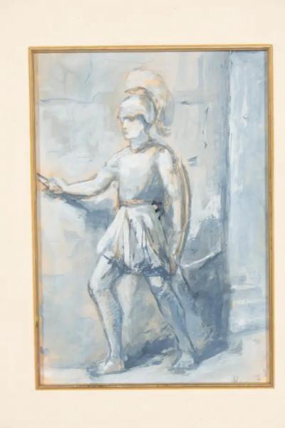 Two Framed Gouaches By Dewitt McClellan Lockman