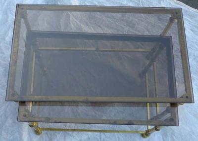 Two Golden Metal Nesting Tables