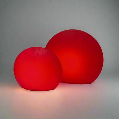 Two Illuminated Elliptical EGGO Table Lamps by Monica Lipkin Belgium