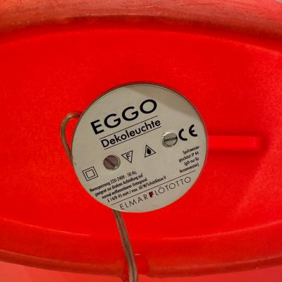 Two Illuminated Elliptical EGGO Table Lamps by Monica Lipkin Belgium