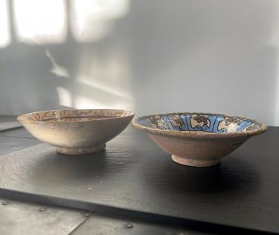 Two Islamic Nishapur Glazed Pottery Bowls