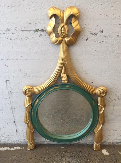 Two Italian Giltwood Ribbon Mirrors