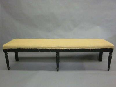Two Large French Carved Wood Modern Neoclassical Benches