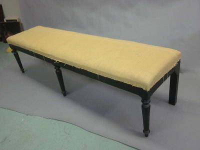 Two Large French Carved Wood Modern Neoclassical Benches