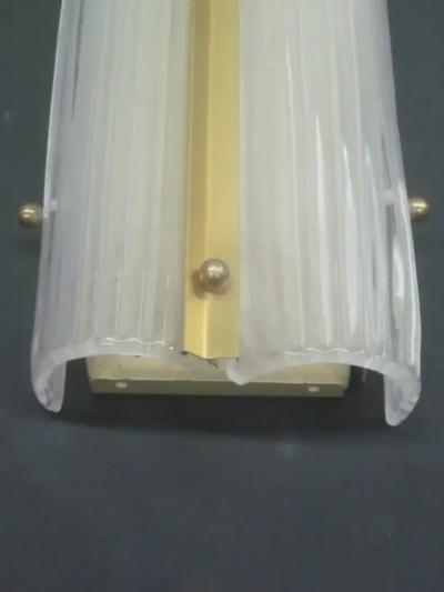 Two Large Italian Murano Glass Sconces Fixtures