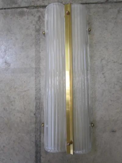 Two Large Italian Murano Glass Sconces Fixtures