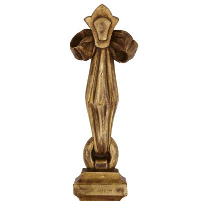 Two Louis XVI style carved giltwood wall sconces