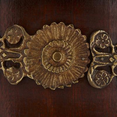 Two Neoclassical style wooden gu ridons with gilt bronze mounts