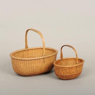 Two Nesting Oval Nantucket Baskets