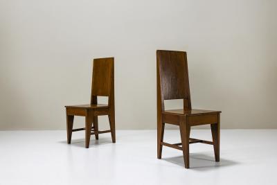 Two New Hague School Side Chairs in Oak The Netherlands 1930s