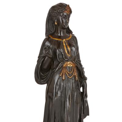 Two Orientalist gilt and patinated bronze sculptures after Bergman