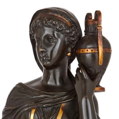 Two Orientalist gilt and patinated bronze sculptures after Bergman
