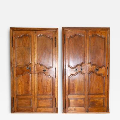 Two Pairs of 18th Century French Alder Communication Doors From Avignon