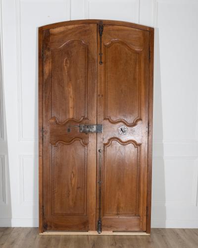 Two Pairs of 18th Century French Walnut Communication Doors