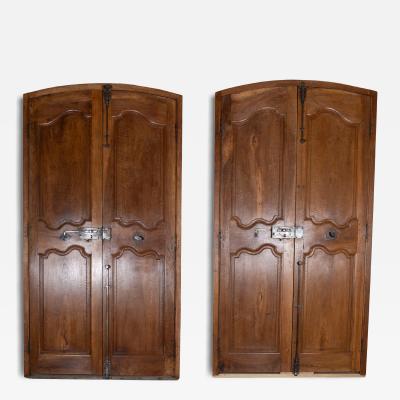 Two Pairs of 18th Century French Walnut Communication Doors