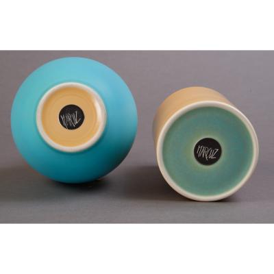 Two Porcelain Vases by Marc Uzan France 2012