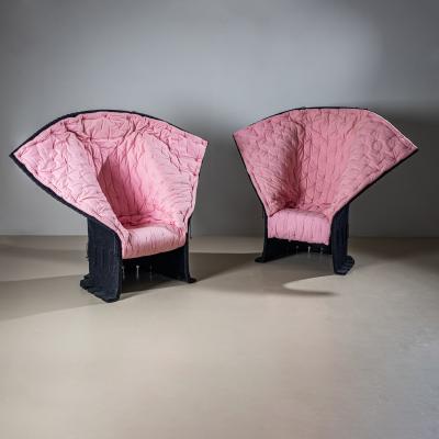 Two Sculptural Lounge Chairs I Feltri by Gaetano Pesce Italy