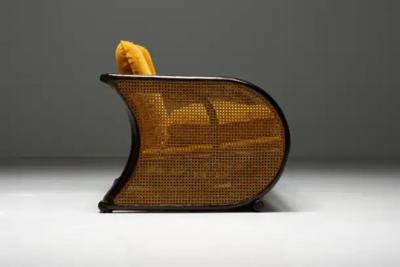 Two Seater Italian Bamboo Bench 1970s