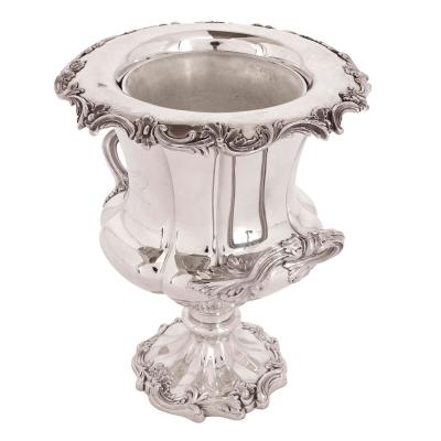 Two Sheffield plate wine coolers