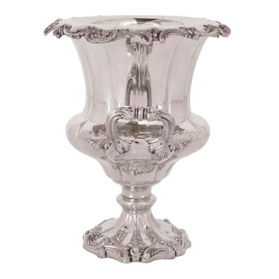 Two Sheffield plate wine coolers