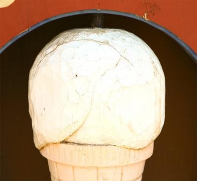 Two Sided Maloofs Ice Cream Shop Sign