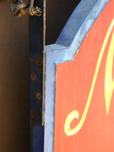 Two Sided Maloofs Ice Cream Shop Sign