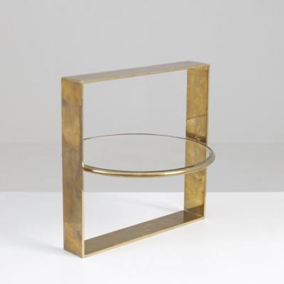 Two Sided Mid Cetury Modern Brass Mirror Finland 1950s
