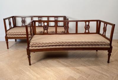 Two Similar Settees Italy 18th 19th Century